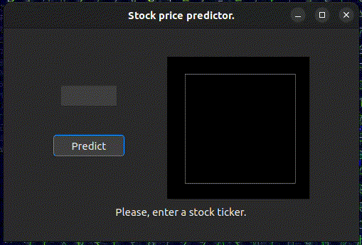 Stock price prediction app preview